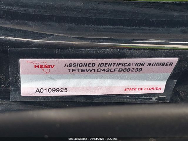1FTEW1C43LFB68239 Ford F-150 Platinum