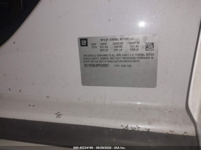 1G11F5SL0FF239957 Chevrolet Malibu 1lz
