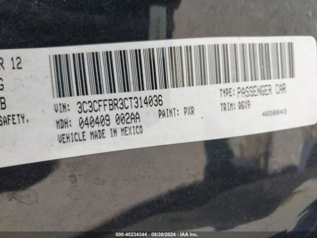 2012 FIAT 500 3C3CFFBR3CT314036 Photo 8