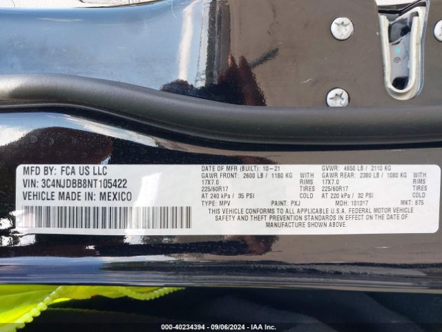 3C4NJDBB8NT105422 Jeep Compass Latitude 4x4
