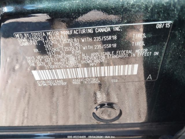 2T3DFREV7FW381228 Toyota Rav4 Limited