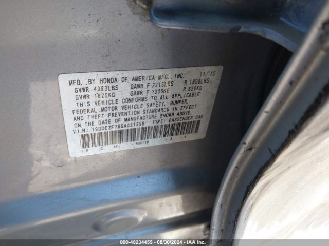 19UDE2F76GA021556 Acura Ilx Premium Package/technology Plus Package