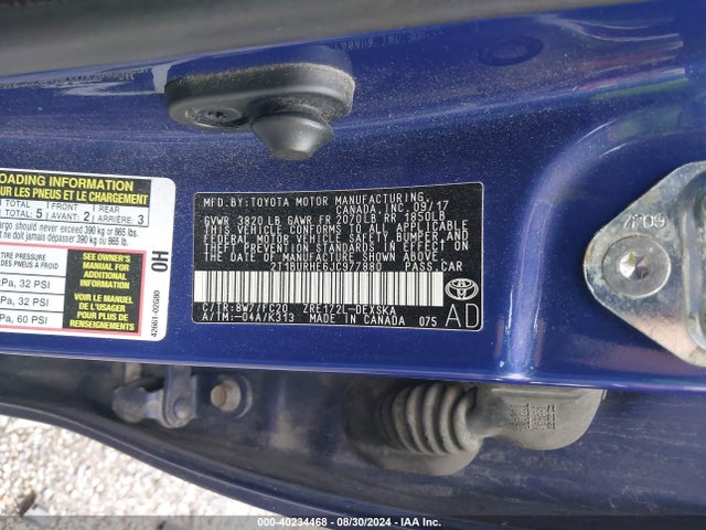Toyota COROLLA SE 2018 2T1BURHE6JC977880 Image 9