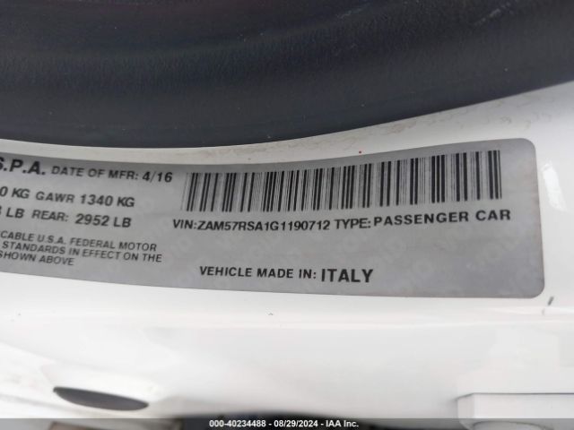 ZAM57RSA1G1190712 Maserati GHIBLI S