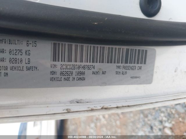 2C3CDZBT0FH878274 Dodge Challenger R/t Plus