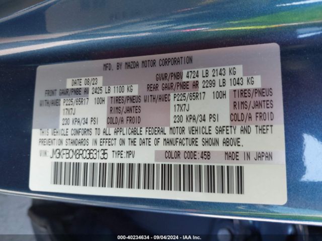 JM3KFBCM8R0363135 Mazda Cx-5 2.5 S Preferred