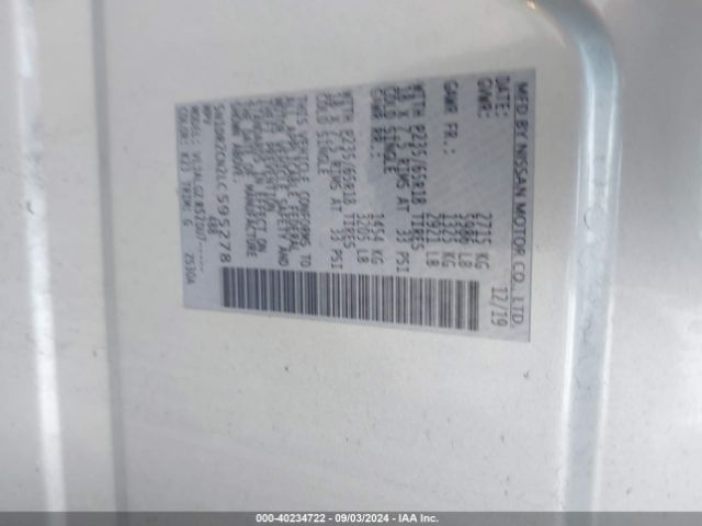5N1DR2CN2LC595278 Nissan Pathfinder Sl 2wd