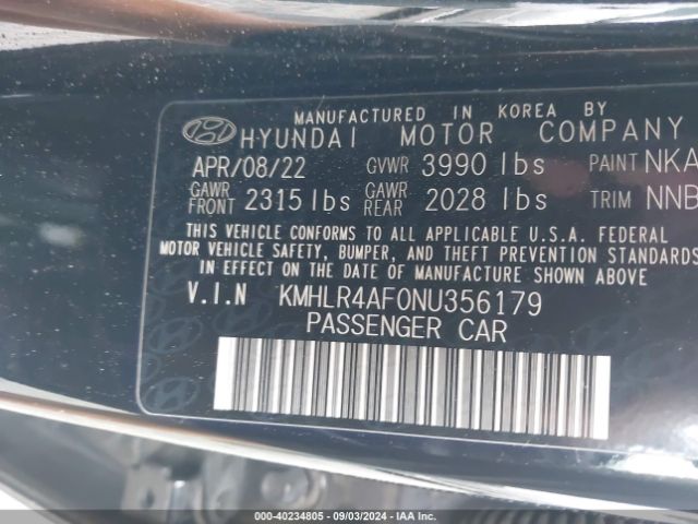 KMHLR4AF0NU356179 Hyundai Elantra N Line