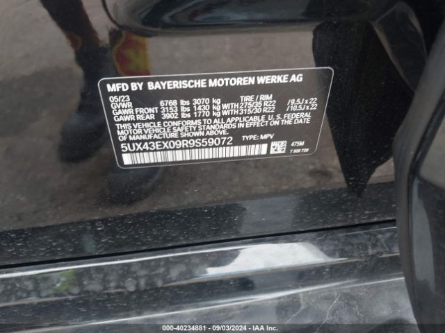 5UX43EX09R9S59072 BMW X6 M60i