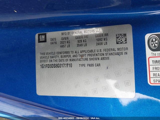 Chevrolet Camaro 2lt 2016 1G1FD3DS8G0171710 Image 9