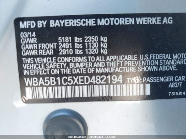 WBA5B1C5XED482194 BMW 535i