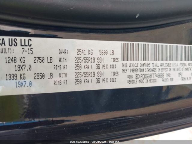 2015 DODGE JOURNEY 3C4PDDGG0FT740608 Photo 8