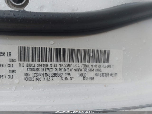 RAM 1500 Tradesman 2014 1C6RR7FM4ES288267 Image 9