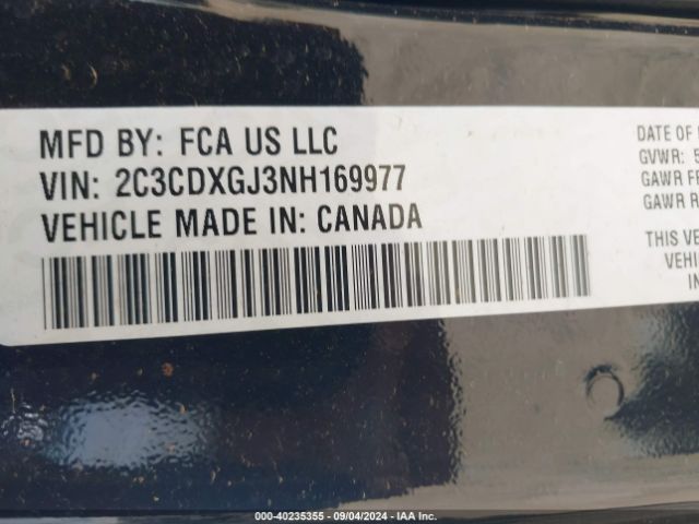 2C3CDXGJ3NH169977 Dodge Charger Scat Pack