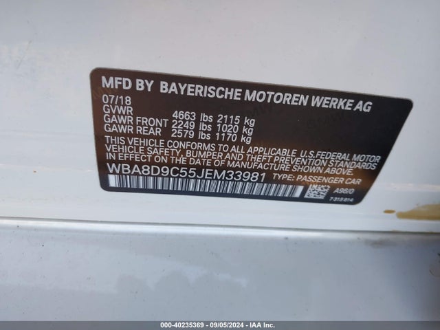 WBA8D9C55JEM33981 BMW 330i Xdrive