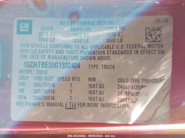 1GCHTBE39G1332404 Chevrolet Colorado Wt
