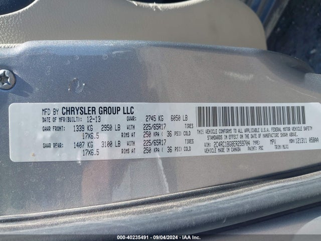 2C4RC1BG8ER259704 Chrysler Town & Country Touring