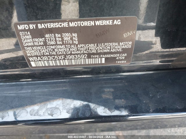 WBA3B3C5XFJ983592 BMW 328i Xdrive
