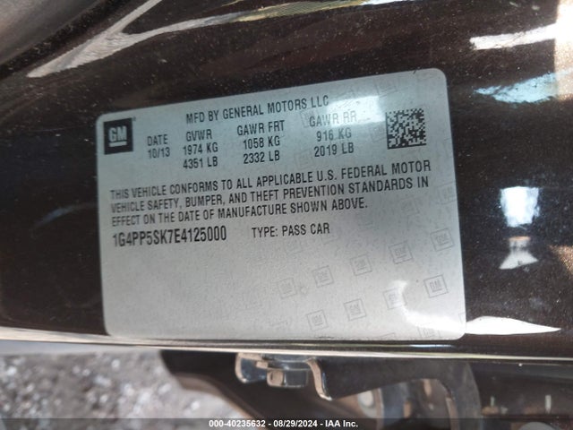 Buick Verano 2014 1G4PP5SK7E4125000 Image 9