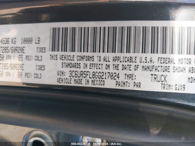 3C6UR5FL8GG217024 RAM 2500 Laramie