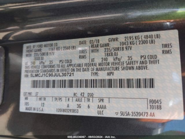 5LMCJ1C90JUL30721 Lincoln Mkc Premiere