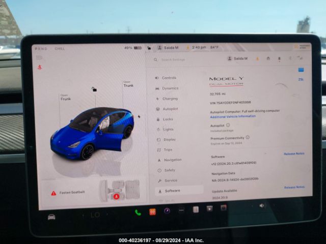 7SAYGDEF0NF405998 Tesla Model Y Performance Dual Motor All-wheel Drive