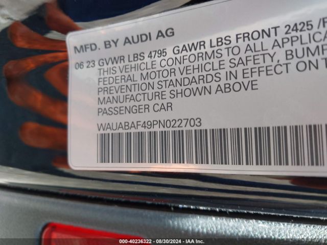 WAUABAF49PN022703 Audi A4 Premium 40 Tfsi Quattro S Tronic