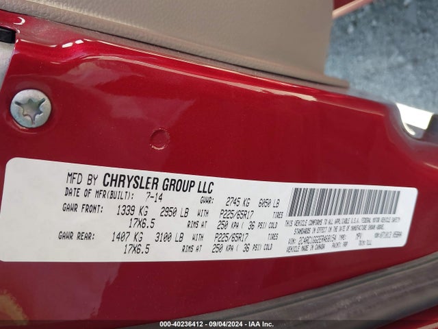 2C4RC1GG2ER468154 Chrysler Town & Country Limited