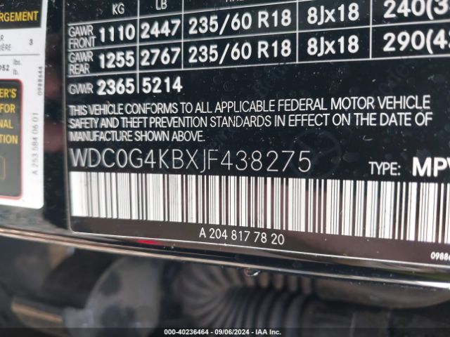 WDC0G4KBXJF438275 Mercedes-Benz Glc 300 4matic