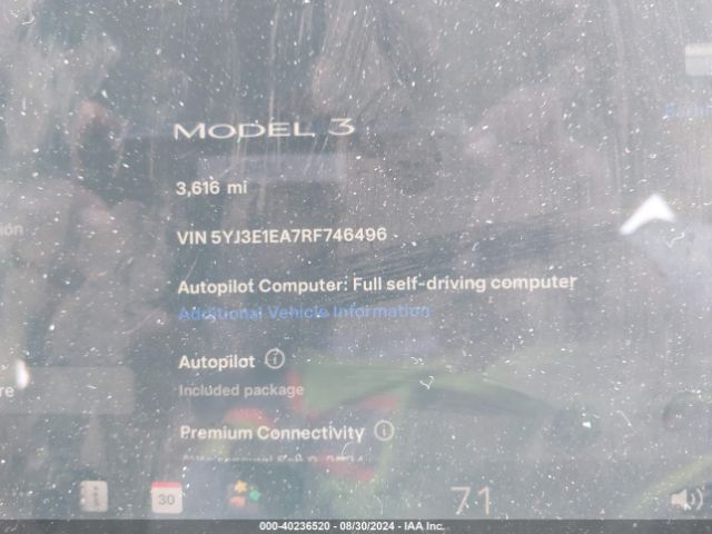 5YJ3E1EA7RF746496 Tesla Model 3 Rear-wheel Drive