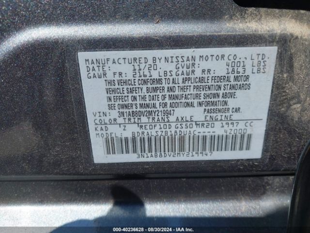 3N1AB8DV2MY219947 Nissan Sentra Sr Xtronic Cvt