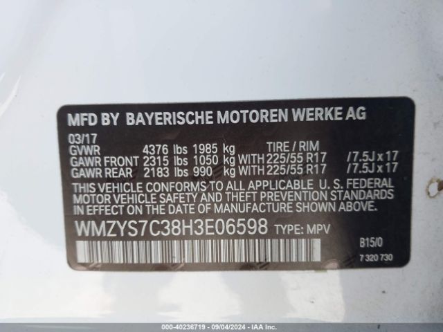 WMZYS7C38H3E06598 Mini Countryman Cooper
