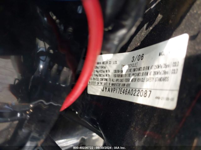2006 YAMAHA XV1700 JYAVP17E46A022087 Photo 9