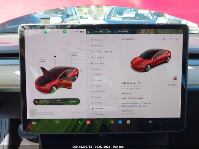 5YJ3E1EBXJF091456 Tesla Model 3 Long Range/performance