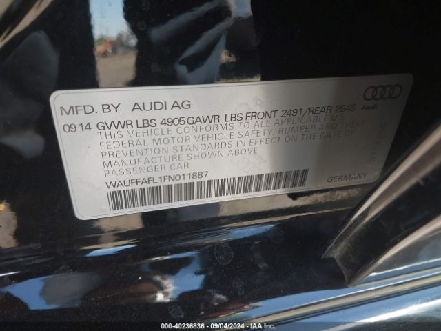 WAUFFAFL1FN011887 Audi A4 2.0t Premium