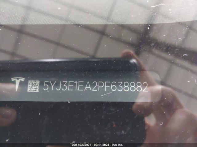 5YJ3E1EA2PF638882 Tesla Model 3 Rear-wheel Drive