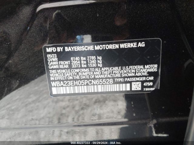 WBA23EH05PCN65528 BMW 740 I