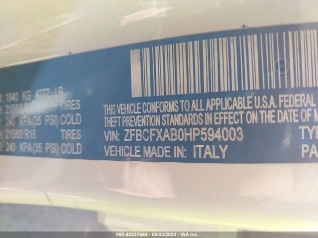2017 FIAT 500X ZFBCFXAB0HP594003 Photo 8