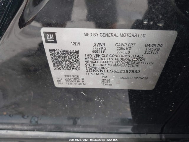 1GKKNLLS6LZ157562 GMC Acadia Awd At4