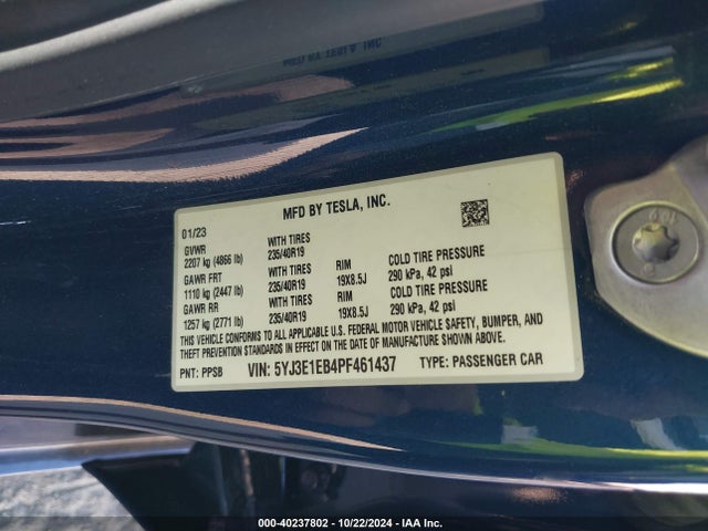 2023 TESLA MODEL 3 5YJ3E1EB4PF461437 Photo 8