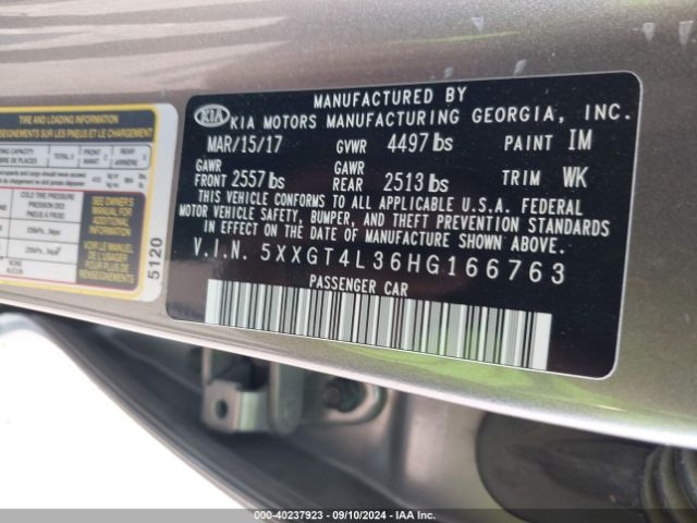 5XXGT4L36HG166763 KIA Optima Lx