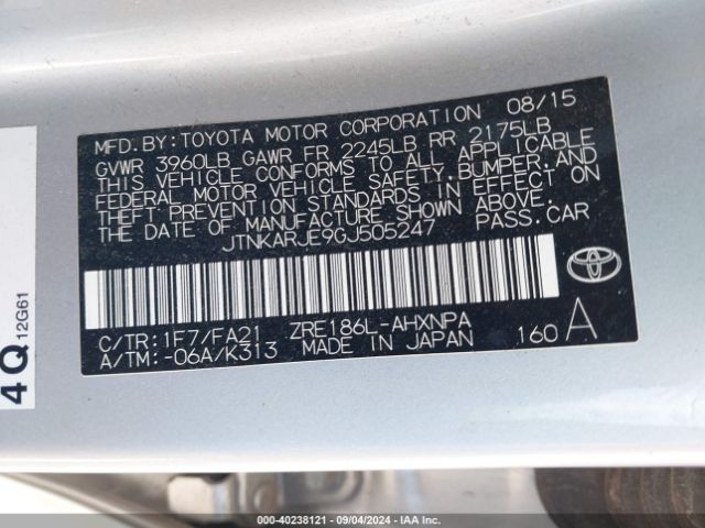 JTNKARJE9GJ505247 Scion IM