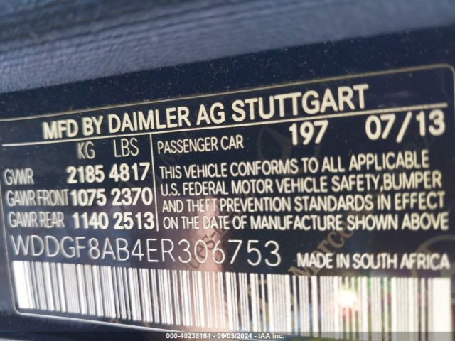 WDDGF8AB4ER306753 Mercedes-Benz C 300 Luxury 4matic/sport 4matic