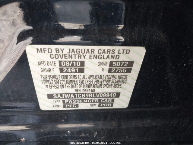 2011 JAGUAR XJ SAJWA1CB9BLV09940 Photo 8