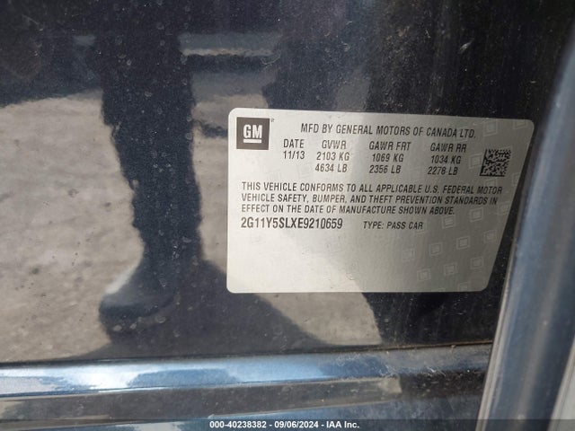 Chevrolet Impala 1ls 2014 2G11Y5SLXE9210659 Image 9
