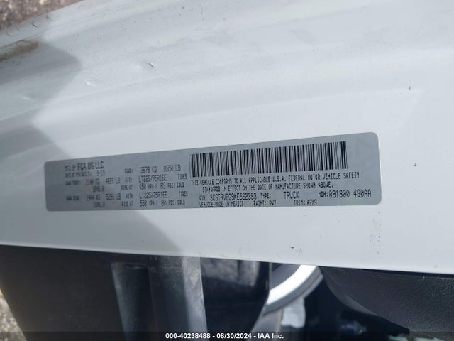3C6TRVBG9KE562393 RAM Promaster 1500 High Roof 136 Wb