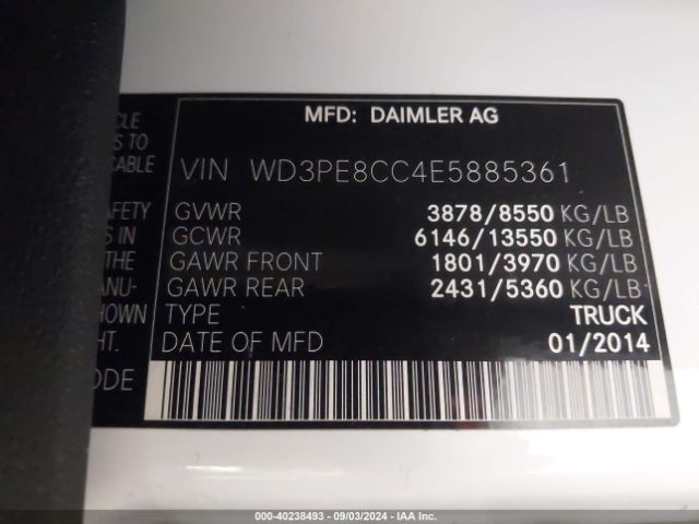 WD3PE8CC4E5885361 Mercedes-Benz Sprinter 2500 High Roof