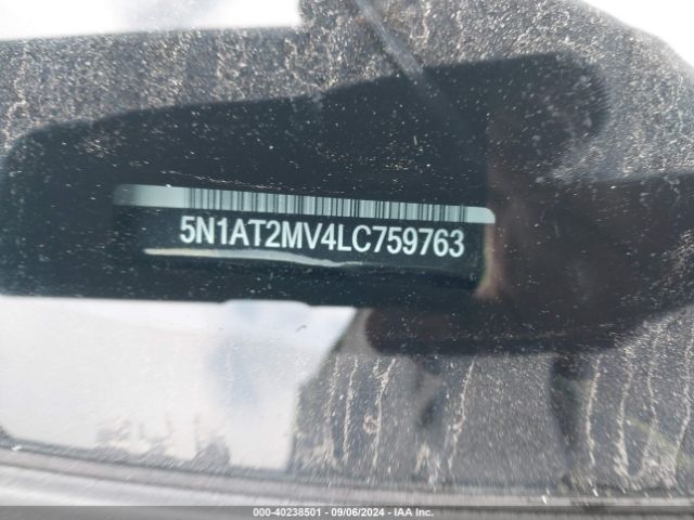 5N1AT2MV4LC759763 Nissan Rogue Sl Intelligent Awd