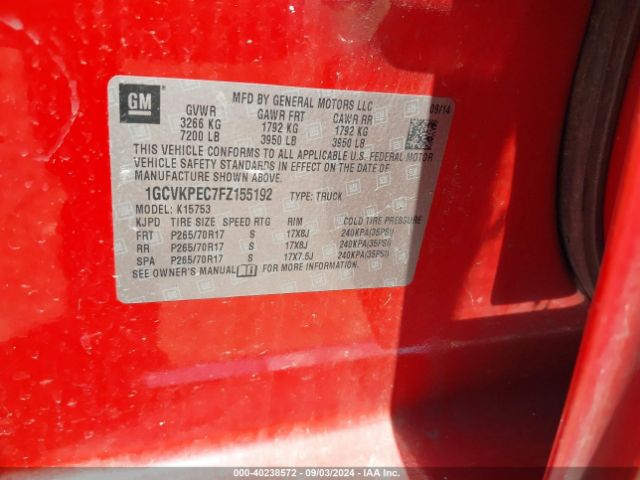 1GCVKPEC7FZ155192 Chevrolet Silverado 1500 Ls