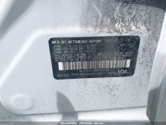 ML32FUFJ4NHF07769 Mitsubishi Mirage G4 Es